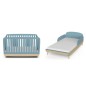 FIRMIANA TRIO BLEU : LIT EVOLUTIF 70*140+COMMODE+PAL+ARMOIRE 2P