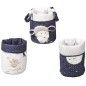 CORBEILLES GIGOGNE TISSU (LOT DE 3) MERLIN