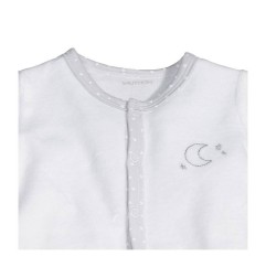 PYJAMA VELOURS BLANC -LUNE CELESTE TAILLE 1 MOIS CELESTE