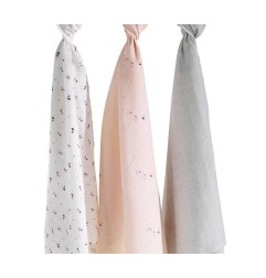 LANGES 70X70CM LOT DE 3 MISS FLEUR DE LUNE