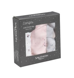 LANGES 70X70CM LOT DE 3 MISS FLEUR DE LUNE