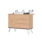 COMMODE 1 PORTES, 3 TIROIRS AMBRA