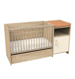 LIT CHAMBRE EVOLUTIF COMMODE 1 PORTE
