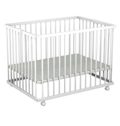 PARC BOIS PLIANT ALIZEE 2 BLANC