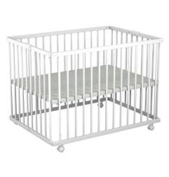 PARC BOIS PLIANT ALIZEE 2 BLANC