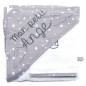 CAPE DE BAIN BRODEE MON PETIT ANGE + GANT - UNE ETOILE EST NEE