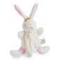 LAPIN FLEURS - DOUDOU AVEC ATTACHE TETINE