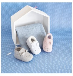 CHAUSSONS BEBE BLANC