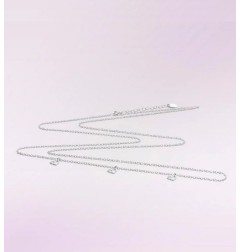 CHAINE EN LAITON PLAQUE EN ARGENT RHODIE