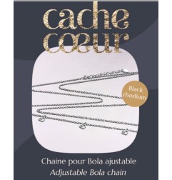 CHAINE EN LAITON PLAQUEE RHODIUM NOIR