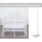 LOT CIEL DE LIT BLANC + FLECHE SUR SOCLE POUR LITB LOT CIEL DE LIT BLANC + FLECHE SUR SOCLE POUR LITB