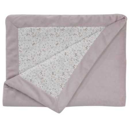 COUVERTURE DOUBLE FACE 75X100 CM LILAS