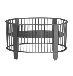 LIT 60X120 GRIS ANTRACHITE AVEC MATELAS ET HOUSSES