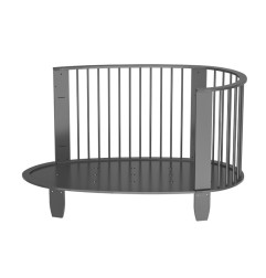 LIT 60X120 GRIS ANTRACHITE AVEC MATELAS ET HOUSSES