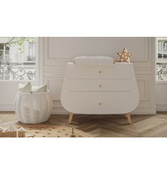 COMMODE A LANGER BLANCHE TRAPEZE