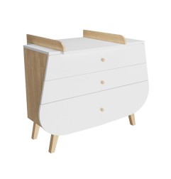 COMMODE A LANGER BLANCHE/CHENE