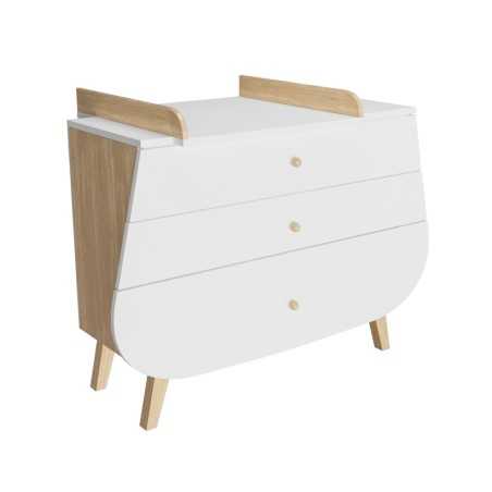 COMMODE A LANGER BLANCHE/CHENE