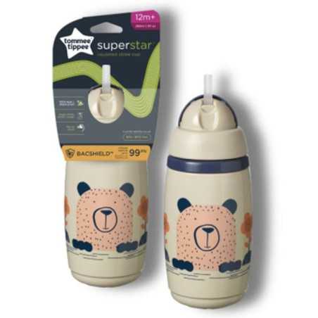 TASSE ISOTHERME A PAILLE 266ML 12M+ DECO TAUPE