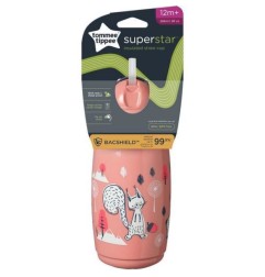 TASSE ISOTHERME A PAILLE 266ML 12M+ DECO ROSE