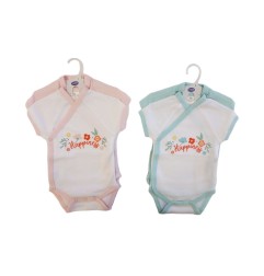 2 BODYS NAISS MC FILLE 0-3M