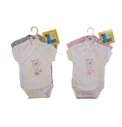 2 BODYS NAISS MC FILLE 0-3M