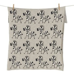 COUVERTURE EN TRICOT ON THE GO ZEBRE