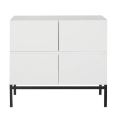 COMMODE 4 TIROIRS HAVANA BLANC