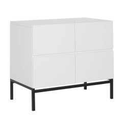 COMMODE 4 TIROIRS HAVANA BLANC