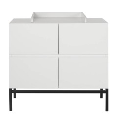 COMMODE 4 TIROIRS HAVANA BLANC
