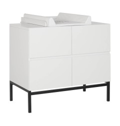 COMMODE 4 TIROIRS HAVANA BLANC