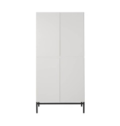 ARMOIRE 4 PORTES HAVANA BLANC