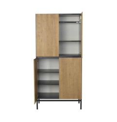 ARMOIRE 4 PORTES HAVANA BLANC