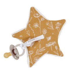 DOUDOU ATTACHE-SUCETTE WILD FLOWERS OCHRE