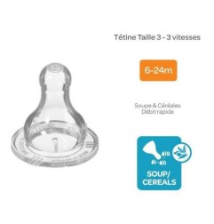 TETINE COL ETROIT SILICONE T3 3 VITESSES 6 24M X2