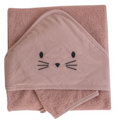 COFFRET SORTIE DE BAIN + GANT 75X75 TERRACOTTA