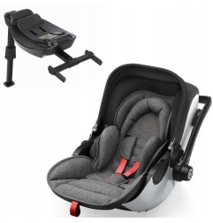 SIEGE AUTO KIDDY EVOLUNA I-SIZE 2 GRIS MELANGE - ROUGE CHAUD