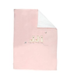 COUVERTURE ROSE 100X140CM EN VELOUDOUX® MORIS SACHA