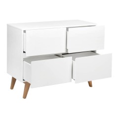 COMMODE 4 TIROIRS TRENDY BLANC