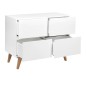 COMMODE 4 TIROIRS TRENDY BLANC