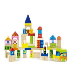 BLOCS EN BOIS - 75PCS CITY