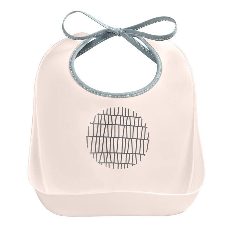 Bavoir D Apprentissage Pink Grid, repas beaba pink grid — vue 1 sur 2
