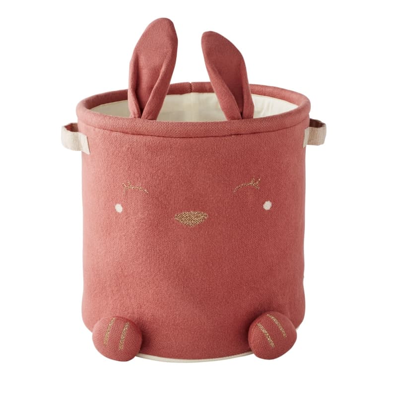 L&j Panier de Rangement Tricot Bio, rose fonce permanent — vue 1 sur 4
